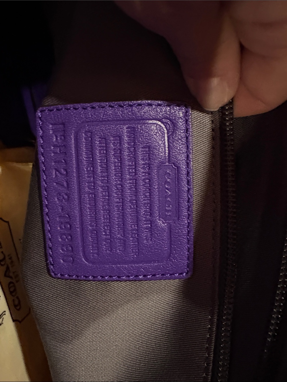 Coach Bold Purple Leather Tote - Picture 7 of 7